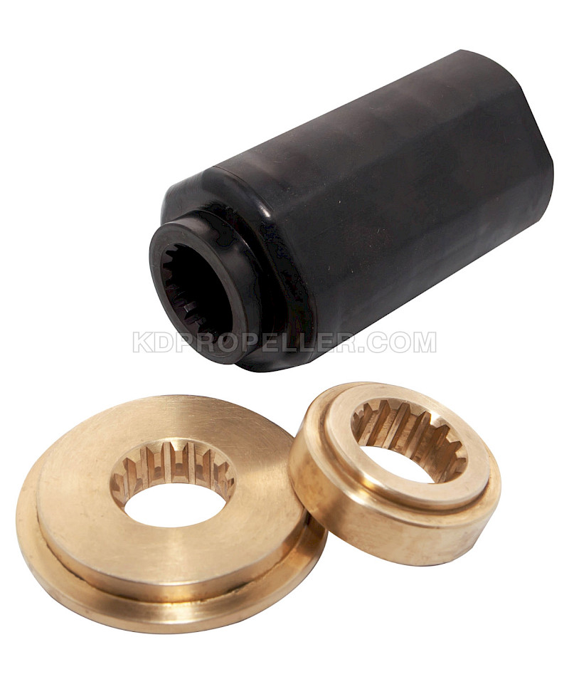 #1411-1 KDP Yamaha D-Class Ultra 7X Interchangeable Marine Propeller Rubber Hub Kit (Aluminum Alloy) - Solas RBX-208, Michigan XHS II 208