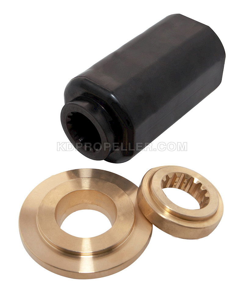 #1411-2 KDP Yamaha D-Class Ultra 7X Interchangeable Marine Propeller Rubber Hub Kit (Aluminum Alloy) - Solas RBX-203, Michigan XHS II 203