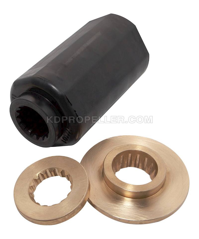 #2411-1 KDP Suzuki D-Class Ultra 7X Interchangeable Marine Propeller Rubber Hub Kit (Aluminum Alloy) - Solas RBX-150, Michigan XHS II 227